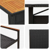 Zestaw do jadalni w ogrodzie 11 pcs Czarny polirattan