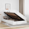 Łóżko z miejscem na przechowywanie i materacem Biały