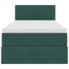 Łóżko z miejscem do przechowywania Ciemna zieleń 90 x 190 cm