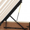 Łóżko z miejscem na przechowywanie i materacem Kremowy