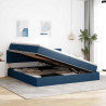 Łóżko z miejscem na przechowywanie i materacem Niebieski