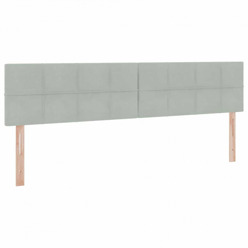 Łóżko z miejscem do przechowywania Jasnoszary 200 x 200 cm