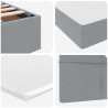 Łóżko z miejscem na przechowywanie i materacem Jasnoszary