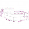 Łóżko z miejscem na przechowywanie i LED z materacem Cappuccino
