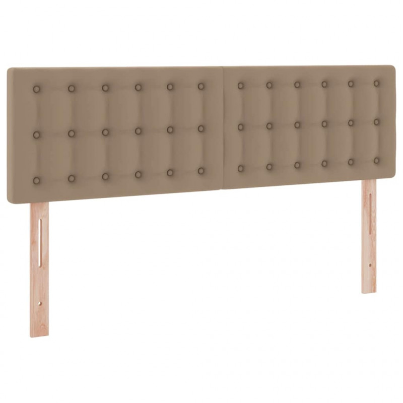 Łóżko z miejscem na przechowywanie i LED Kawowy 140 x 190 cm