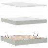 Łóżko z miejscem do przechowywania Jasnoszary 180 x 200 cm