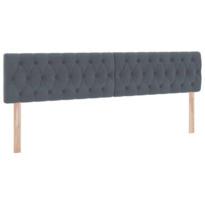 Łóżko z miejscem do przechowywania Ciemnoszary 200 x 200 cm