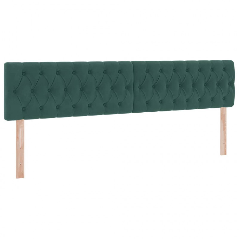 Łóżko z miejscem do przechowywania Ciemna zieleń 200 x 200 cm