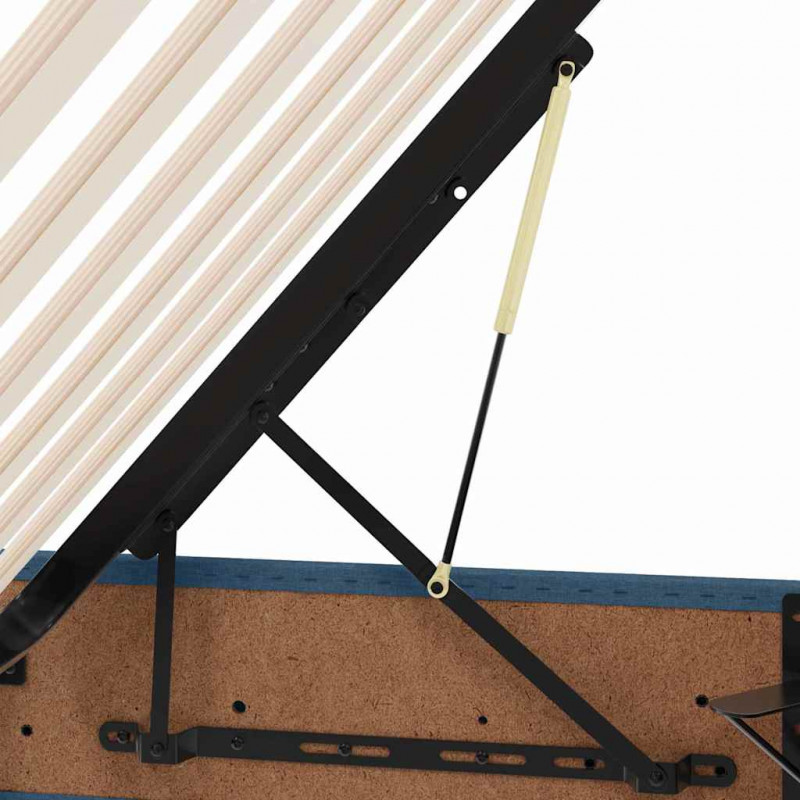 Łóżko z miejscem na przechowywanie i materacem Niebieski