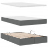 Łóżko z miejscem na przechowywanie i materacem Ciemnoszary