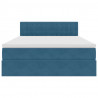 Łóżko z miejscem do przechowywania Ciemnoniebieski 140 x 190 cm