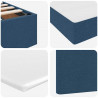Łóżko z miejscem na przechowywanie i LED Niebieski 180 x 200 cm