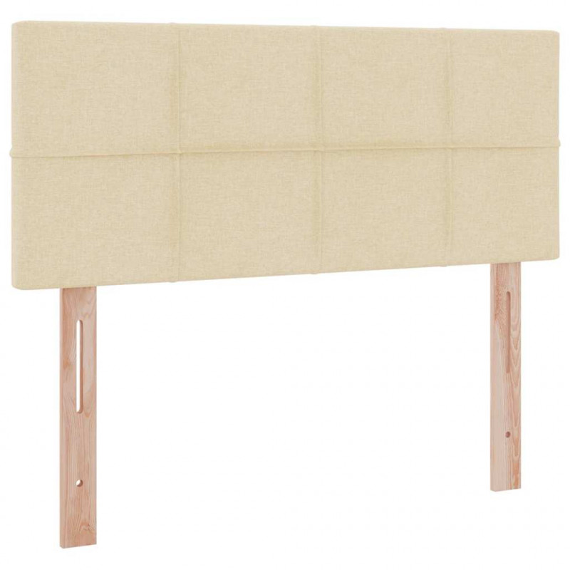 Łóżko z miejscem na przechowywanie i LED Kremowy 120 x 200 cm