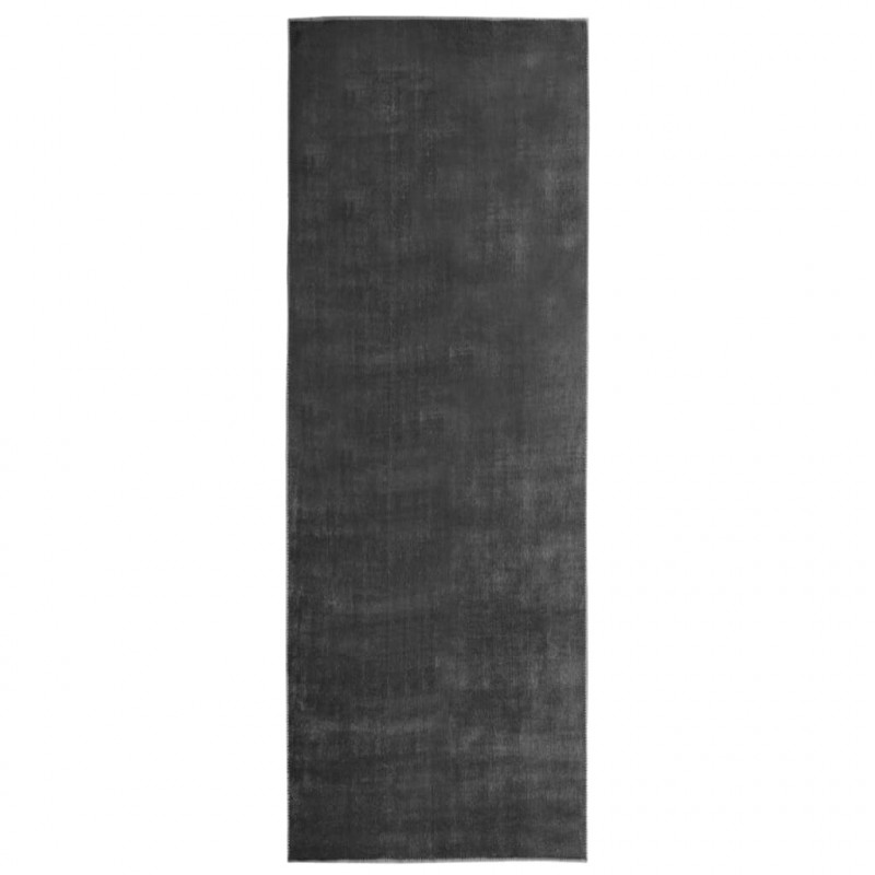 Dywanik z możliwością prania, antracytowy, 80x300 cm, poliester
