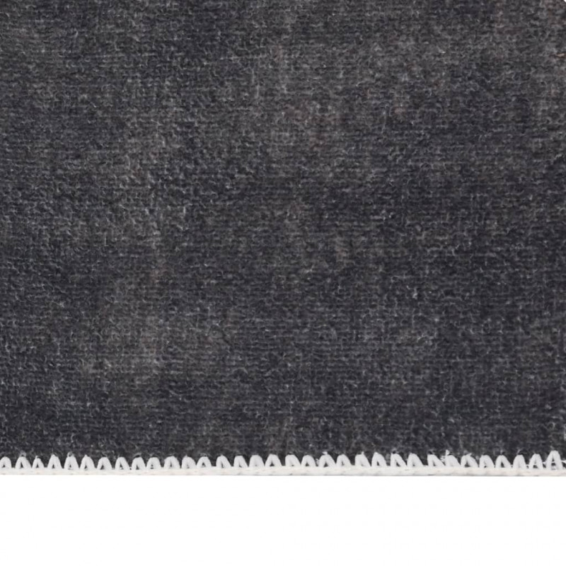 Dywanik z możliwością prania, antracytowy, 80x300 cm, poliester