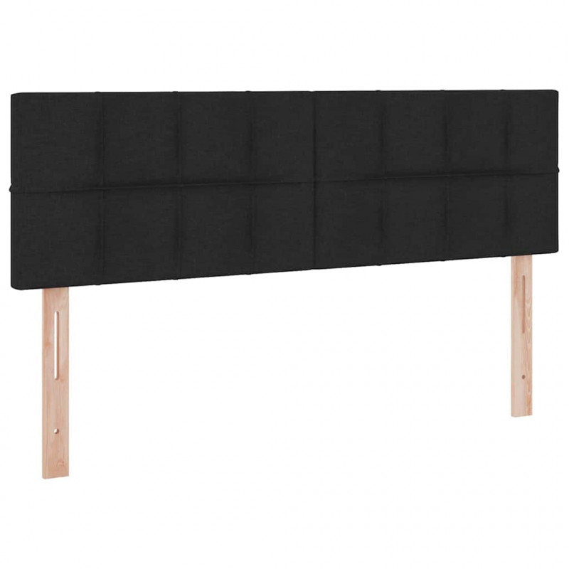 Łóżko z miejscem na przechowywanie i LED Czarny 140 x 190 cm