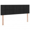 Łóżko z miejscem na przechowywanie i LED Czarny 140 x 190 cm