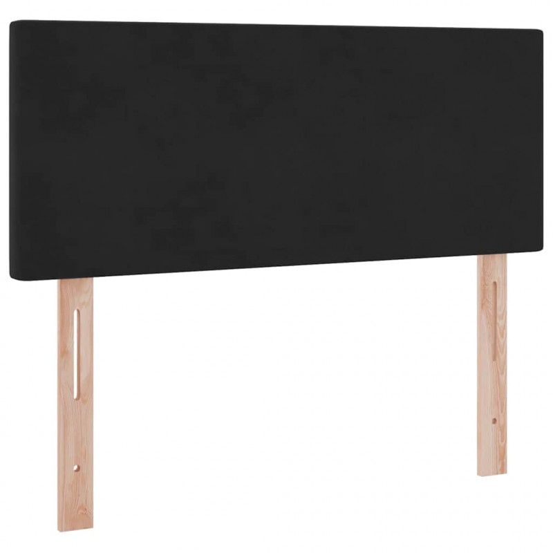 Łóżko z miejscem na przechowywanie i LED Czarny 120 x 190 cm