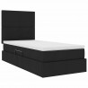 Łóżko z miejscem na przechowywanie i materacem 100 x 200 cm