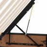Łóżko z miejscem na przechowywanie i LED Czarny 200 x 200 cm