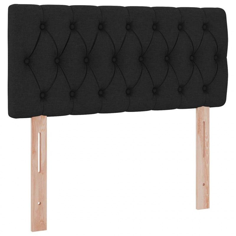Łóżko z miejscem na przechowywanie i LED Czarny 90 x 200 cm
