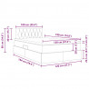Łóżko z miejscem na przechowywanie i LED Ciemnoszary tkanina