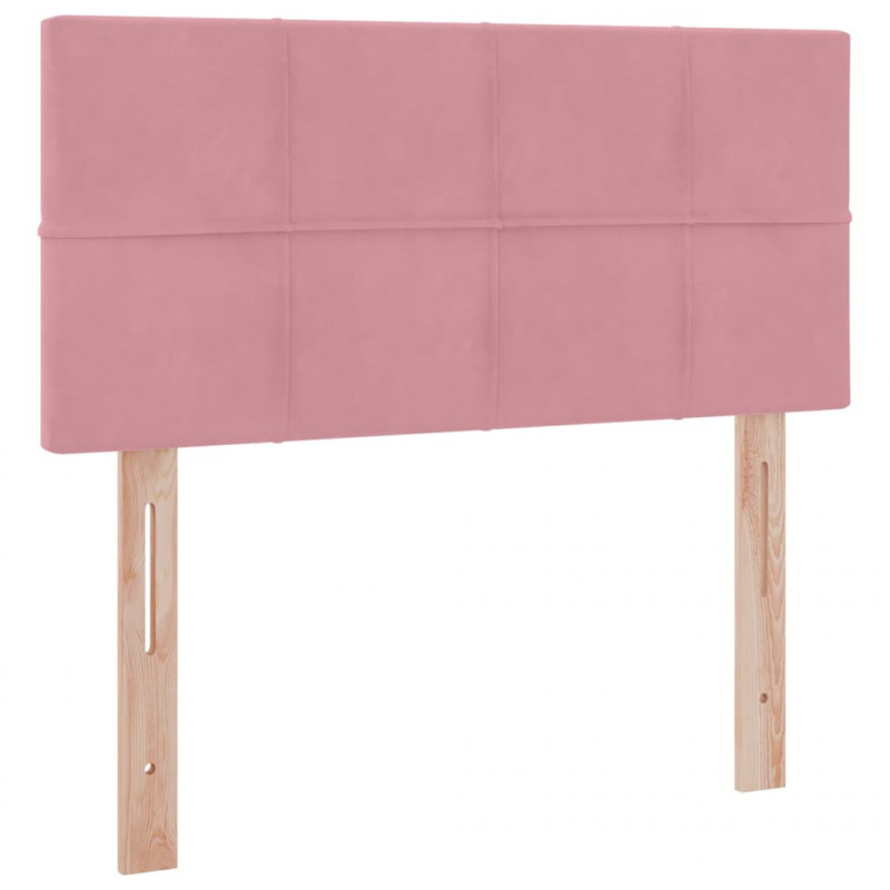 Łóżko z miejscem na przechowywanie i LED Różowy 90 x 190 cm