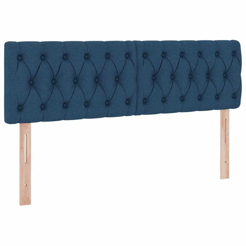 Łóżko z miejscem na przechowywanie i LED Niebieski 140 x 190 cm
