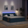 Łóżko z miejscem na przechowywanie i LED Niebieski 160 x 200 cm