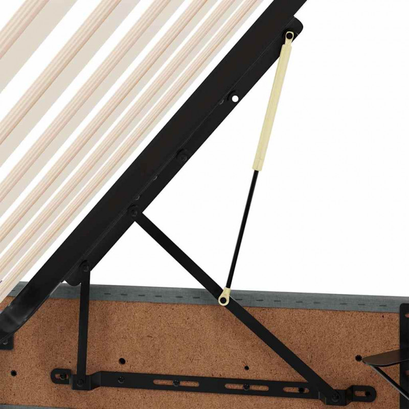 Łóżko z miejscem na przechowywanie i materacem 200 x 200 cm