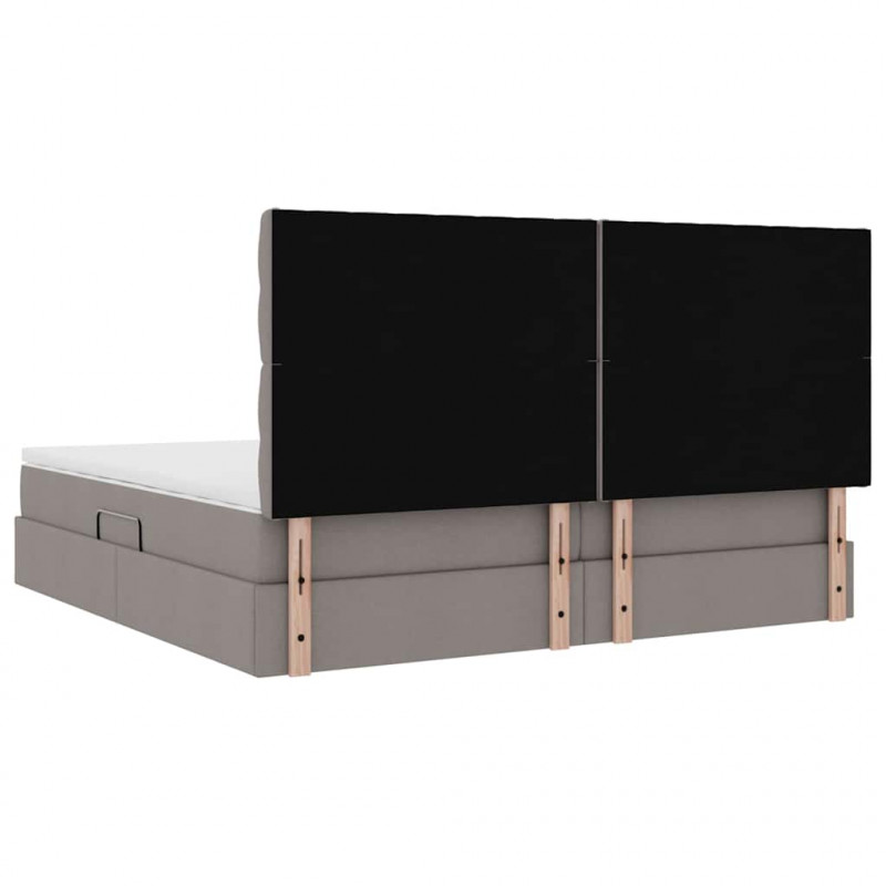 Łóżko z miejscem na przechowywanie i materacem 200 x 200 cm
