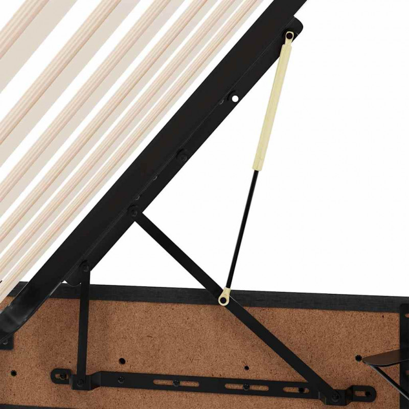Łóżko z miejscem na przechowywanie i materacem 100 x 200 cm