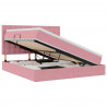Łóżko z miejscem na przechowywanie i materacem 160 x 200 cm