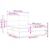 Łóżko z miejscem do przechowywania Ciemnoszary 180 x 200 cm