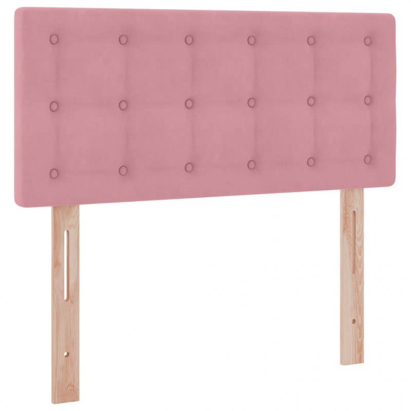 Łóżko z miejscem na przechowywanie i LED Różowy 90 x 190 cm