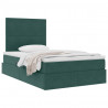 Łóżko z miejscem na przechowywanie i materacem Ciemna zieleń