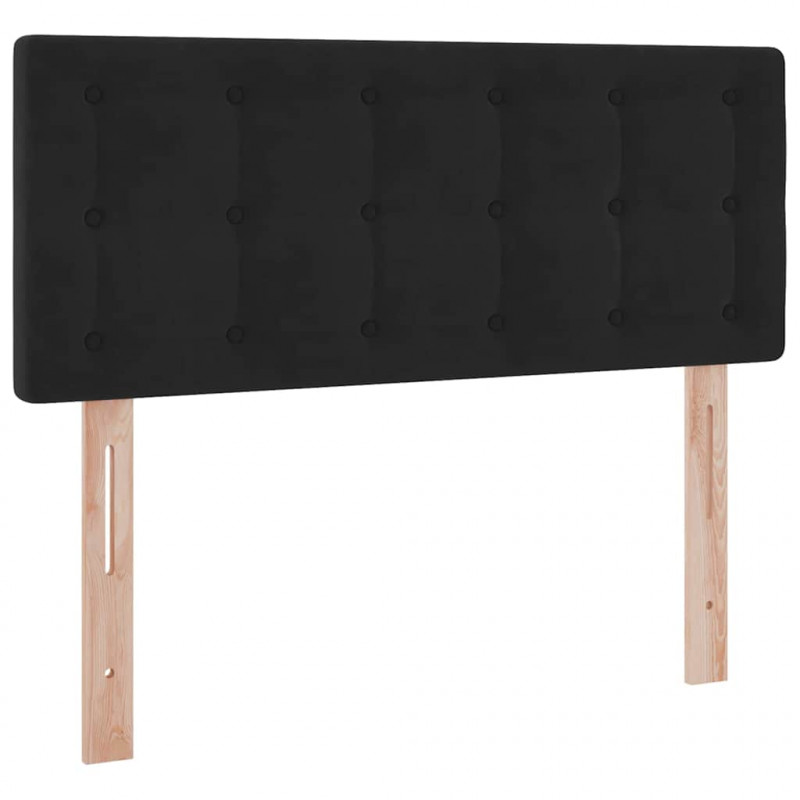 Łóżko z miejscem na przechowywanie i LED Czarny 120 x 190 cm