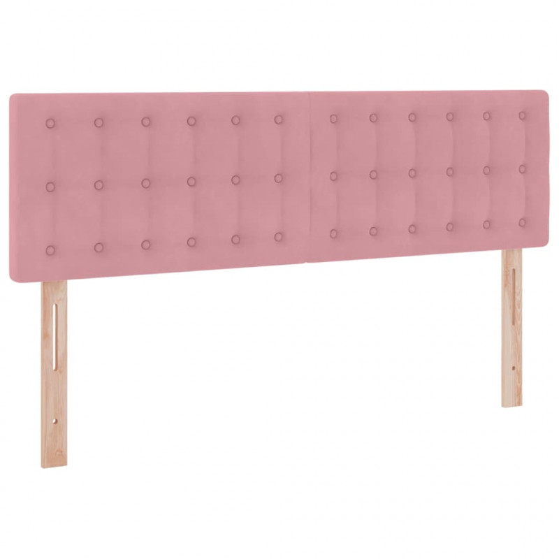 Łóżko z miejscem na przechowywanie i LED Różowy 140 x 200 cm