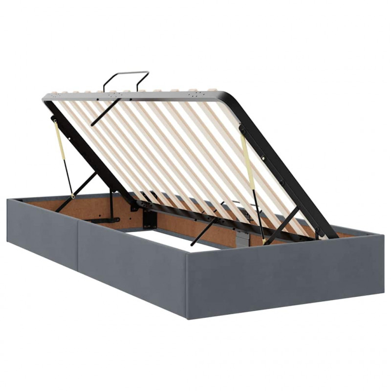 Łóżko z miejscem na przechowywanie i materacem 100 x 200 cm