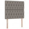 Łóżko z miejscem na przechowywanie i LED Ciemnoszary Poliester