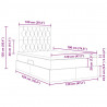 Łóżko z miejscem na przechowywanie i LED Kremowy 120 x 190 cm