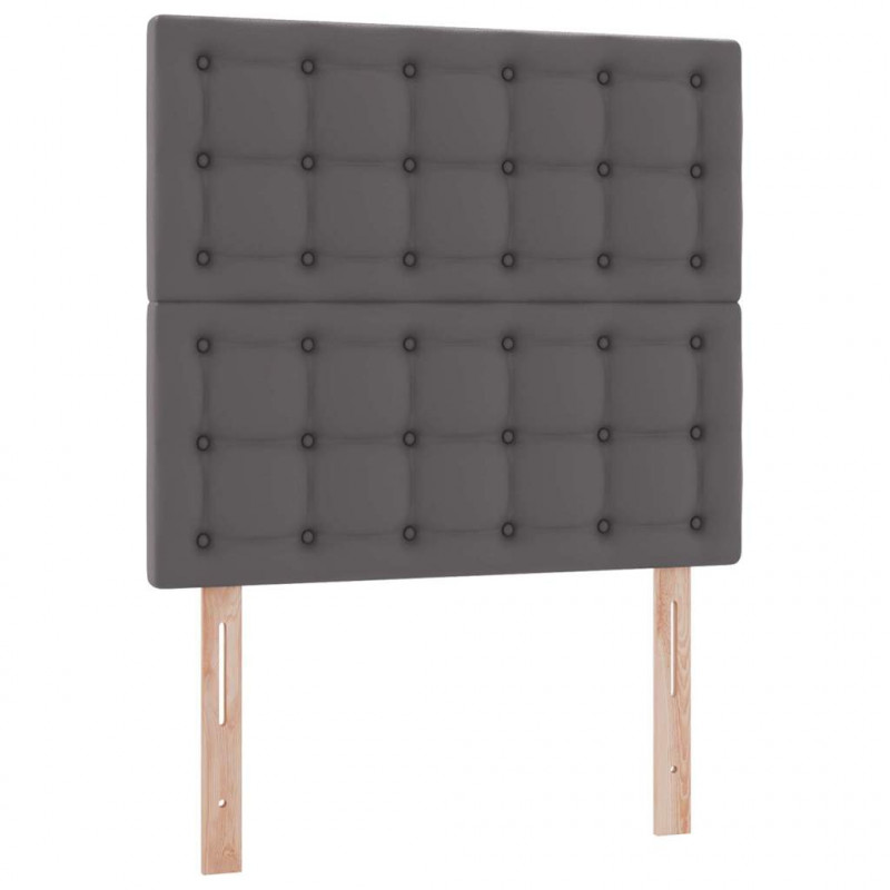 Łóżko z miejscem na przechowywanie i LED Szary 100 x 200 cm