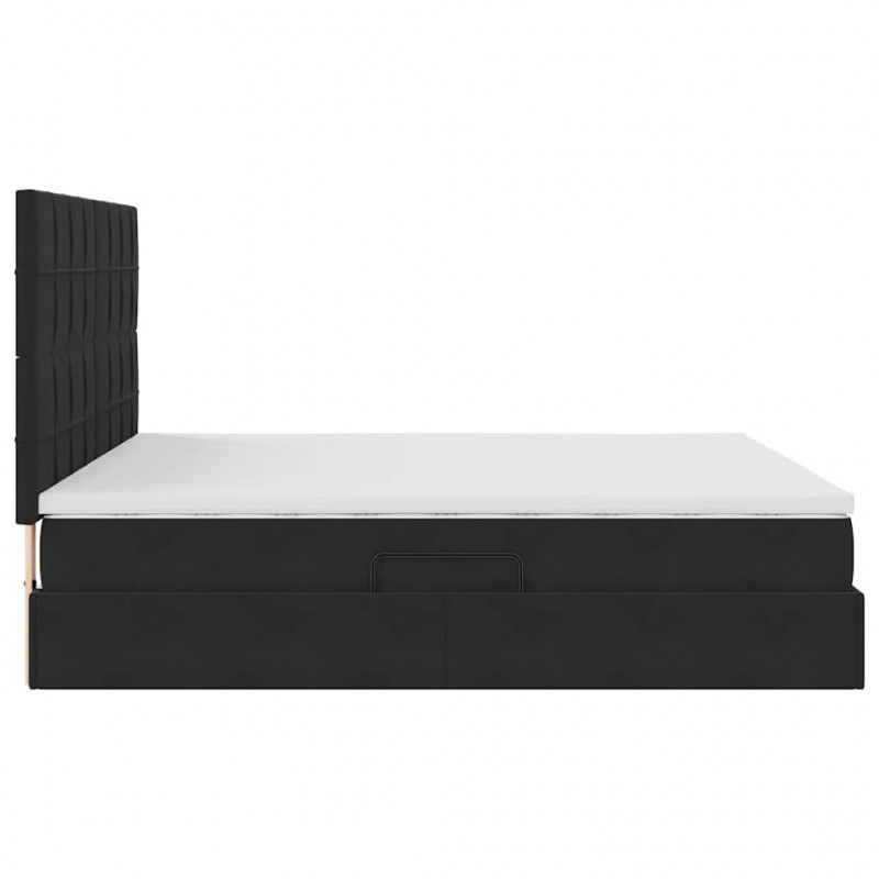 Łóżko z miejscem na przechowywanie i materacem 180 x 200 cm