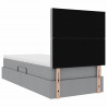 Łóżko z miejscem na przechowywanie i LED Jasnoszary 90 x 190 cm