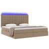 Łóżko z miejscem na przechowywanie i LED Kawowy 200 x 200 cm