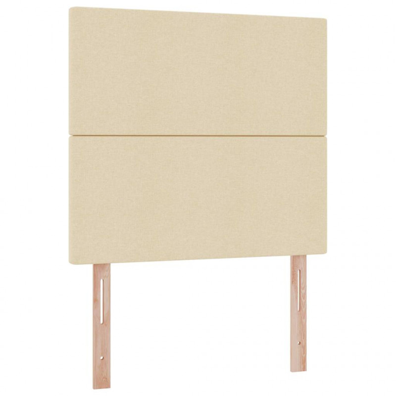Łóżko z miejscem na przechowywanie i LED Kremowy 90 x 190 cm