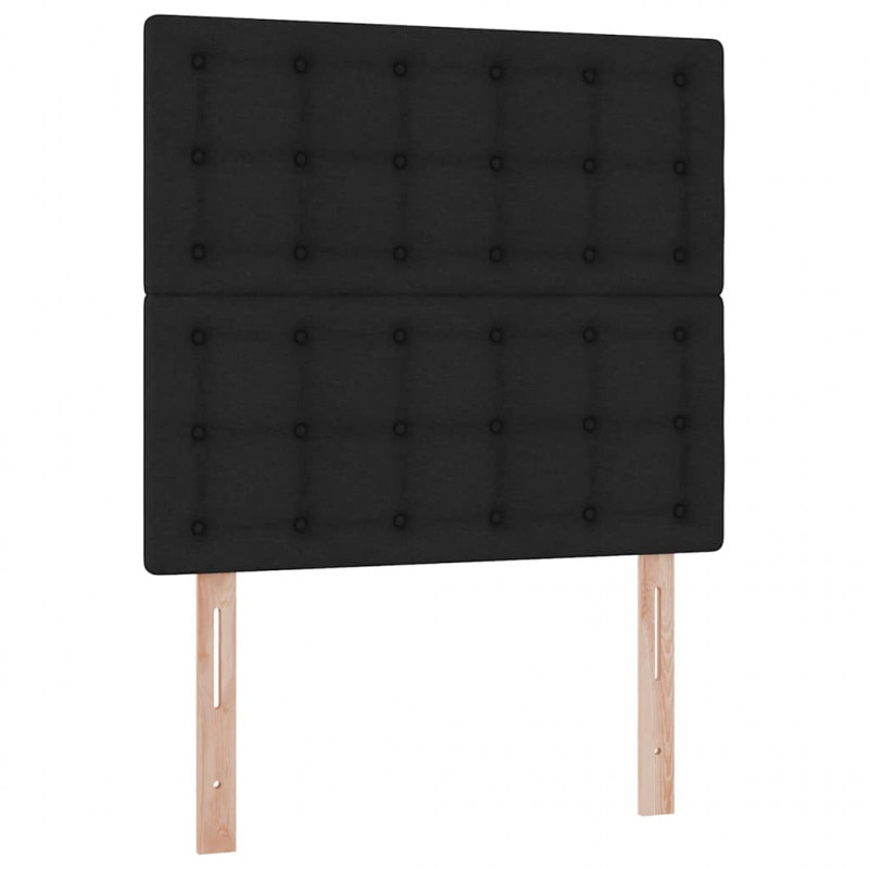 Łóżko z miejscem na przechowywanie i LED Czarny 100 x 200 cm