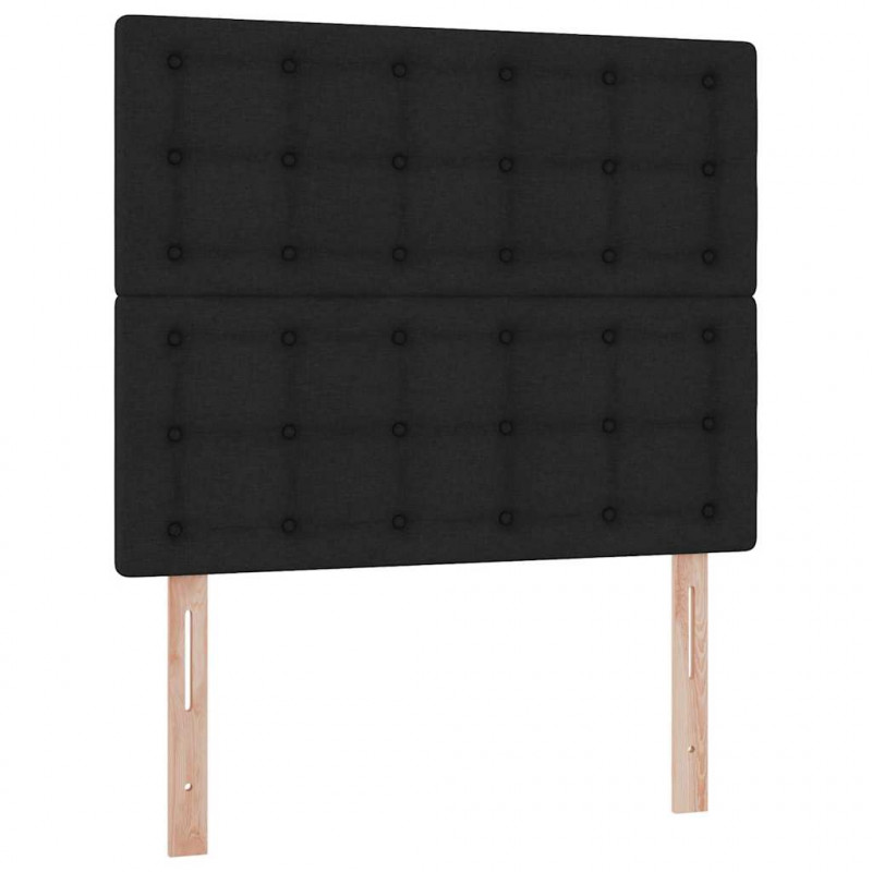 Łóżko z miejscem na przechowywanie i LED Czarny 120 x 190 cm