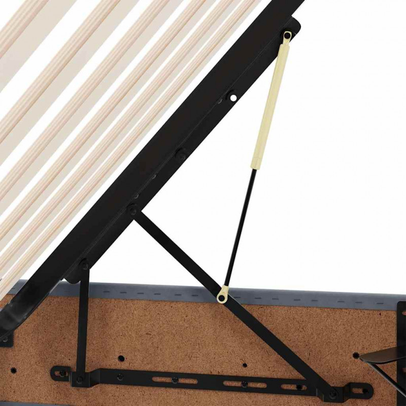 Łóżko z miejscem na przechowywanie i materacem 160 x 200 cm