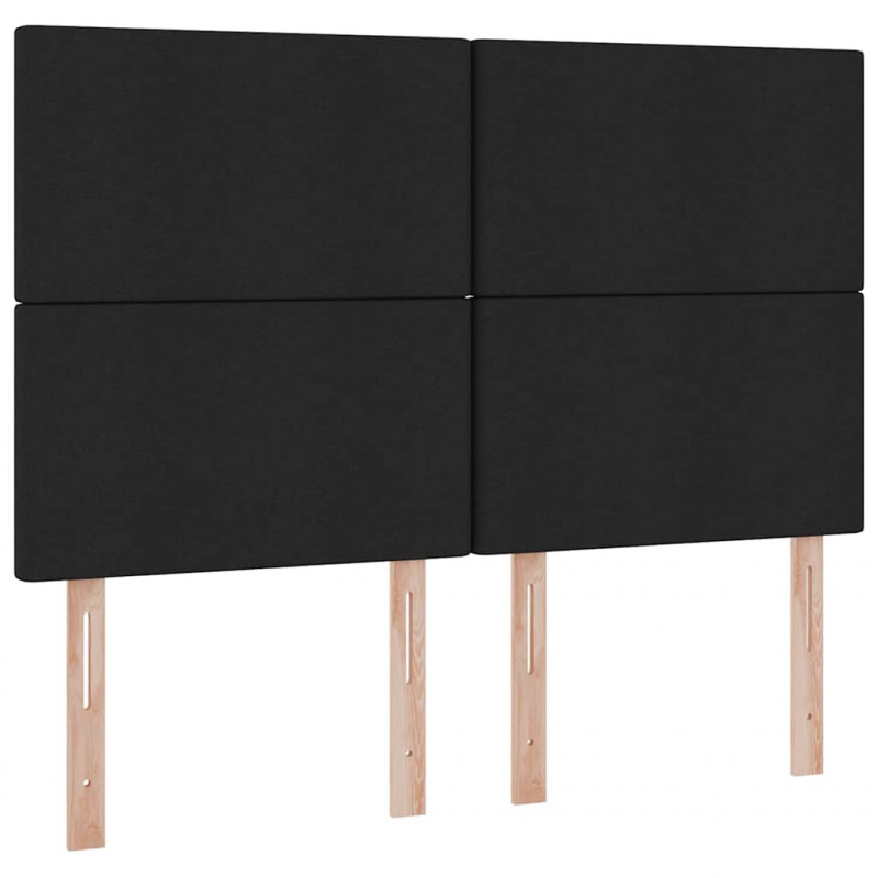 Łóżko z miejscem na przechowywanie i LED Czarny 140 x 190 cm
